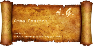 Amma Gaszton névjegykártya